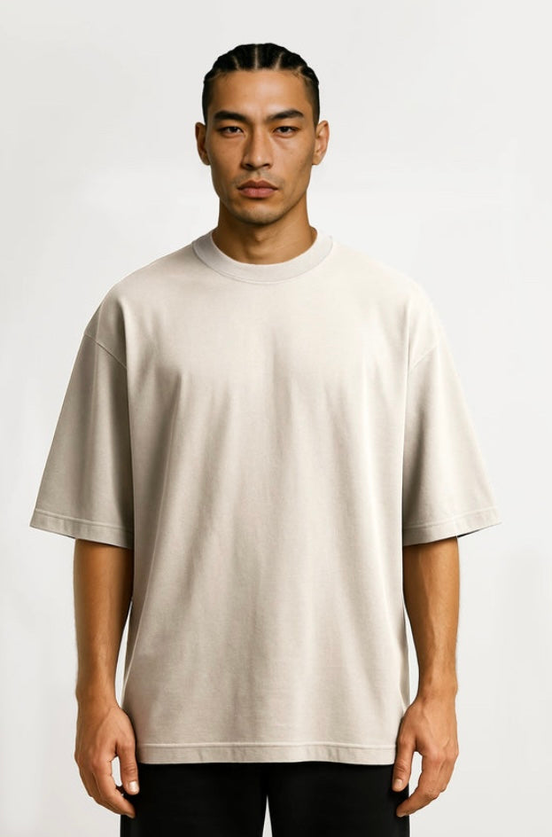 Natural Cotton Blank Oversize T-Shirt