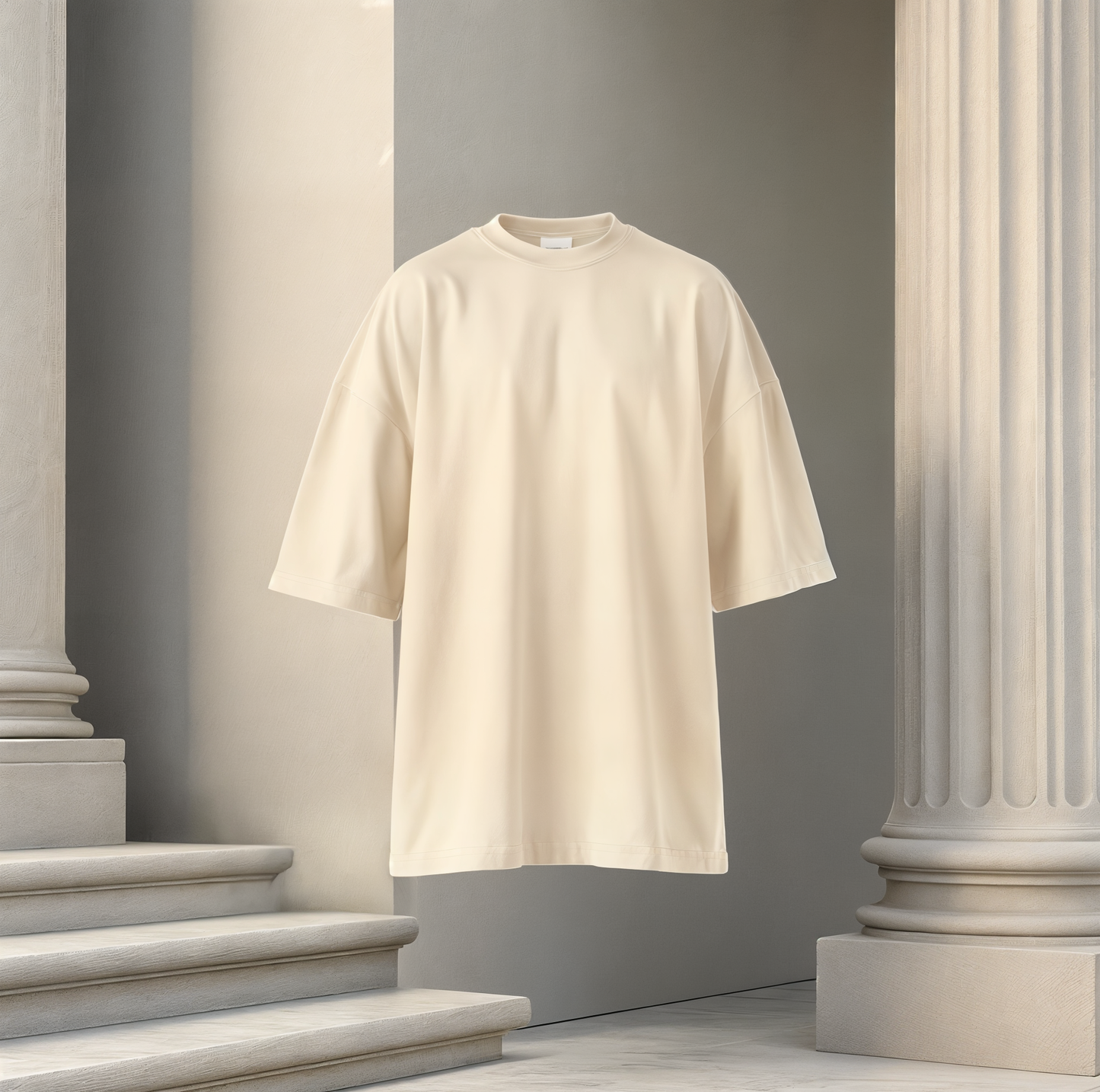 Natural Cotton Blank Oversize T-Shirt