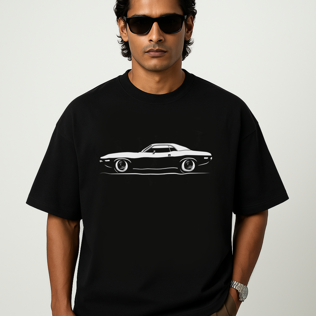 Oversized Graphic Tee – Dodge Challenger