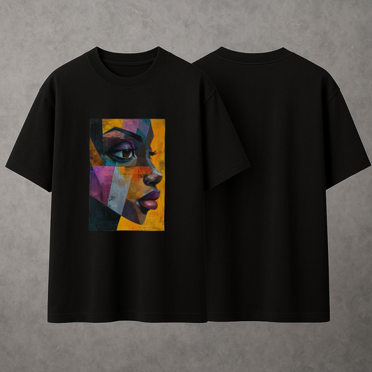 Black Oversized Illustration Tee