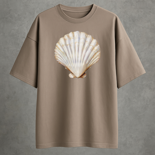 Smokey Taupe Oversized Graphic TeeOyster